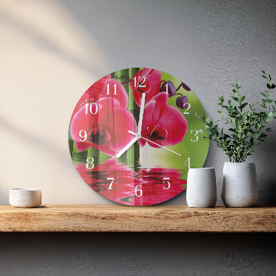 Orologio rotondo Orchidea