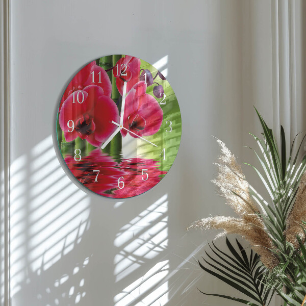 Orologio rotondo Orchidea