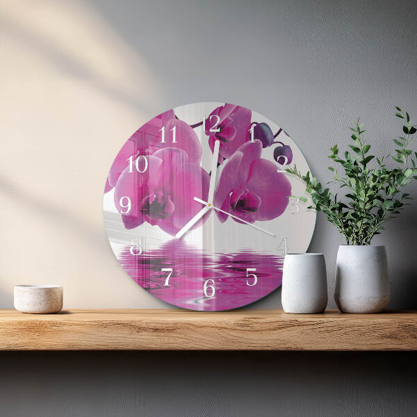 Orologio rotondo Orchidea