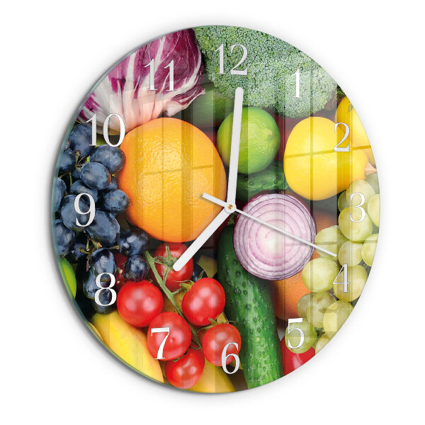Orologio rotondo Frutta e verdura