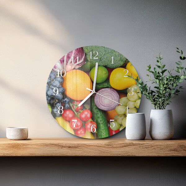 Orologio rotondo Frutta e verdura