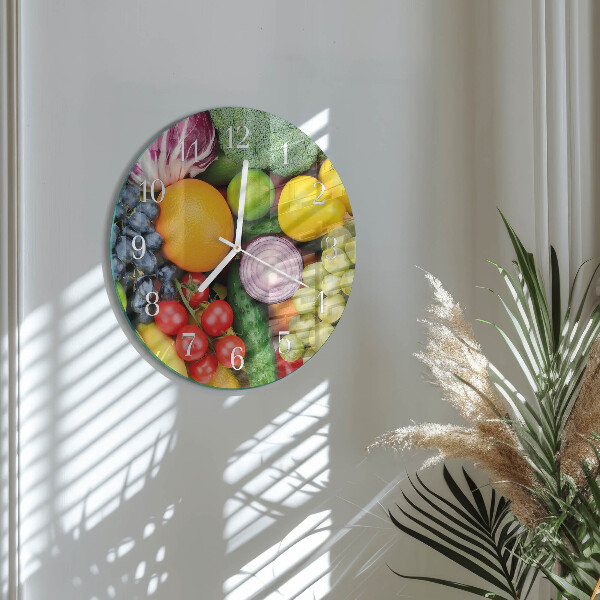 Orologio rotondo Frutta e verdura