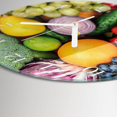 Orologio rotondo Frutta e verdura