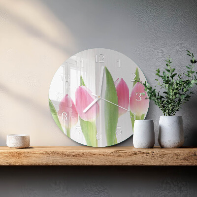 Orologio rotondo Tulipani