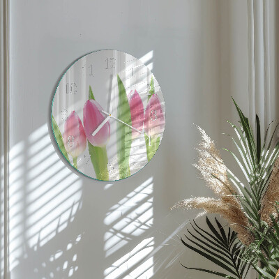 Orologio rotondo Tulipani