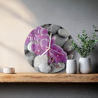 Orologio rotondo Pietre per orchidee