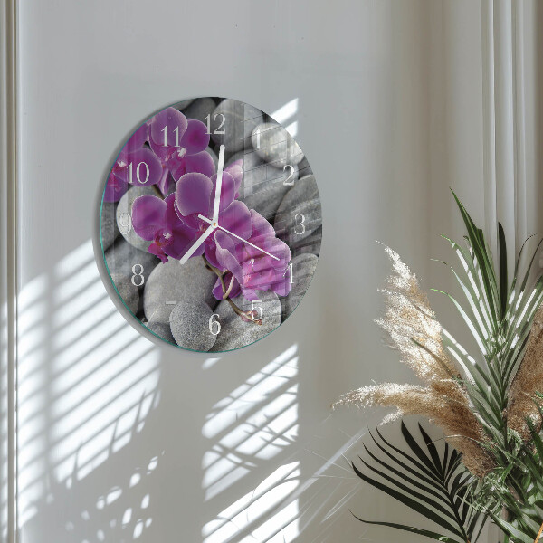 Orologio rotondo Pietre per orchidee