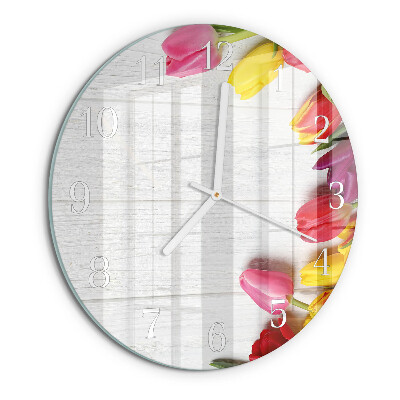 Orologio rotondo Tulipani