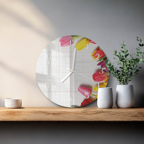 Orologio rotondo Tulipani