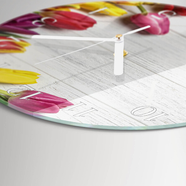 Orologio rotondo Tulipani