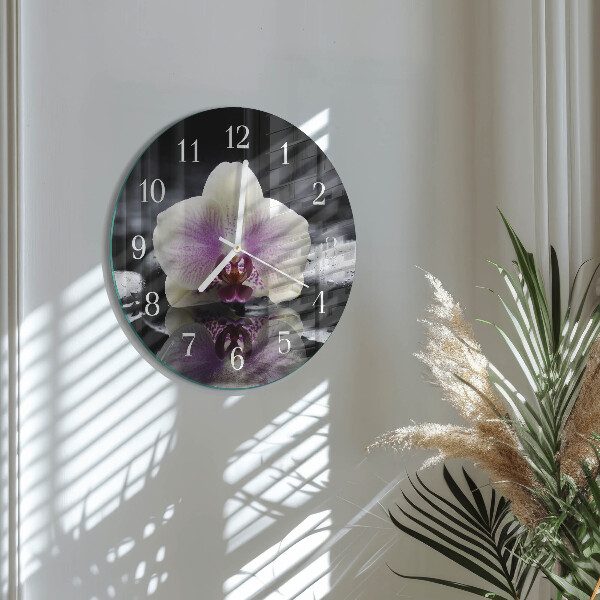 Orologio rotondo Orchidea