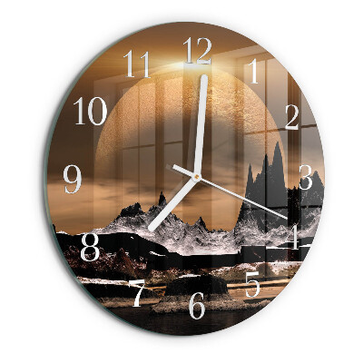Orologio rotondo Montagne