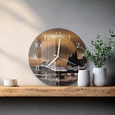 Orologio rotondo Montagne