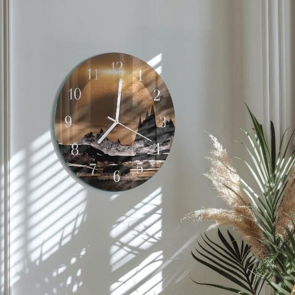 Orologio rotondo Montagne