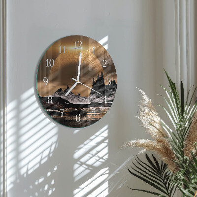 Orologio rotondo Montagne