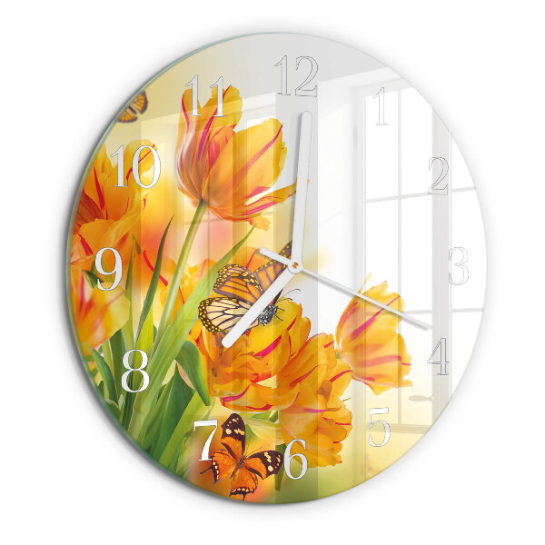 Orologio rotondo Tulipani