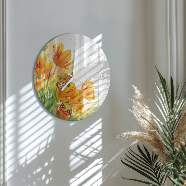 Orologio rotondo Tulipani