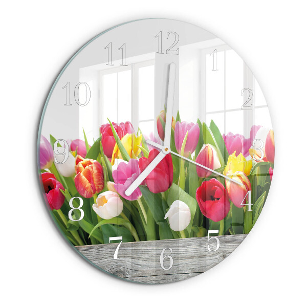 Orologio rotondo Tulipani
