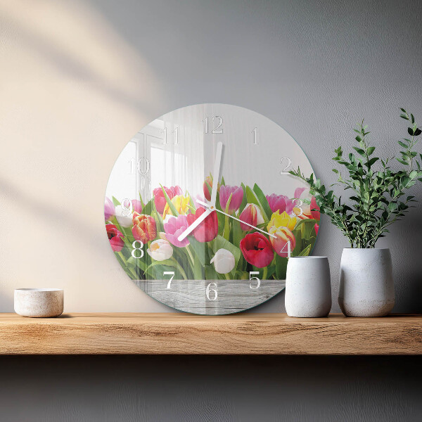Orologio rotondo Tulipani