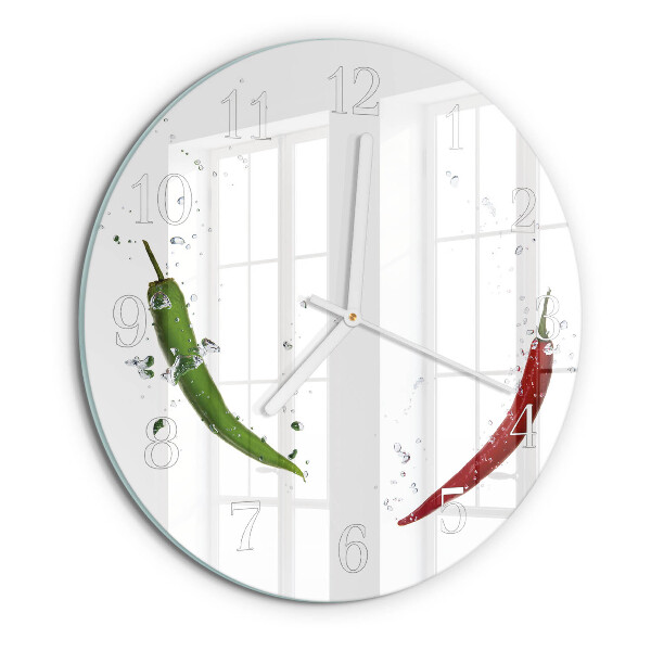 Orologio rotondo peperoncini