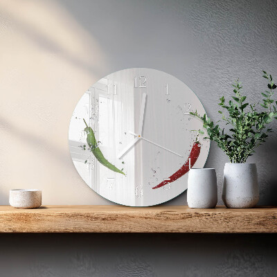 Orologio rotondo peperoncini