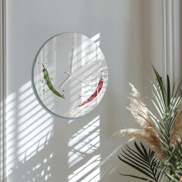 Orologio rotondo peperoncini