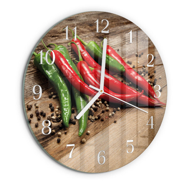 Orologio rotondo peperoncini