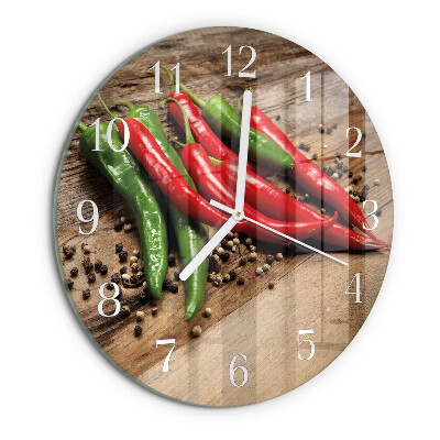 Orologio rotondo peperoncini