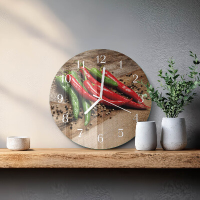 Orologio rotondo peperoncini