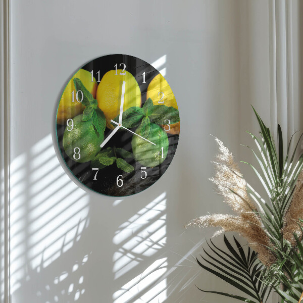 Orologio rotondo limoni
