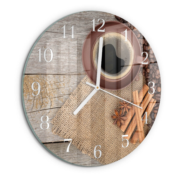 Orologio rotondo chicchi di caffè