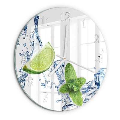 Orologio rotondo Menta e lime