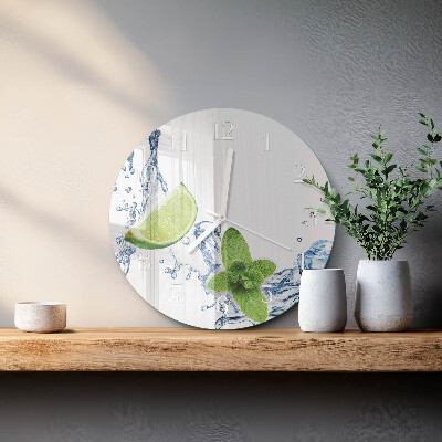Orologio rotondo Menta e lime