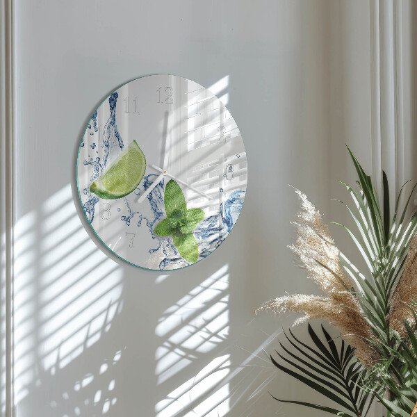 Orologio rotondo Menta e lime