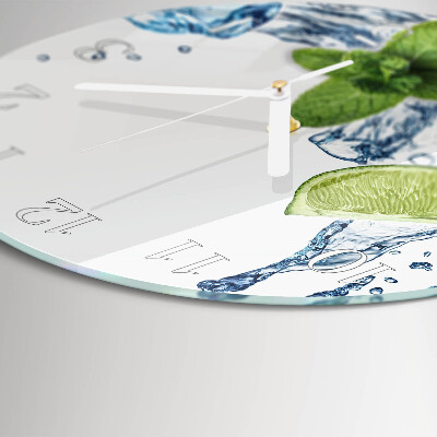 Orologio rotondo Menta e lime
