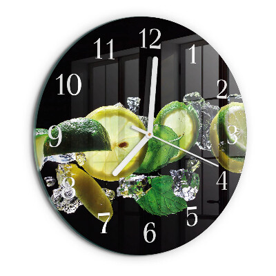 Orologio rotondo Limone e lime