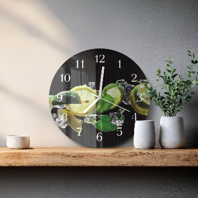 Orologio rotondo Limone e lime