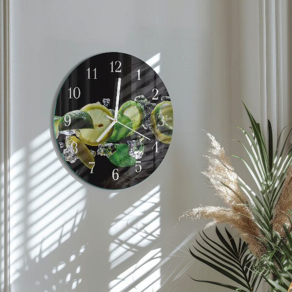 Orologio rotondo Limone e lime