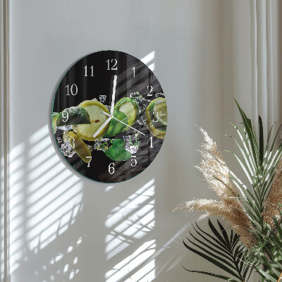Orologio rotondo Limone e lime