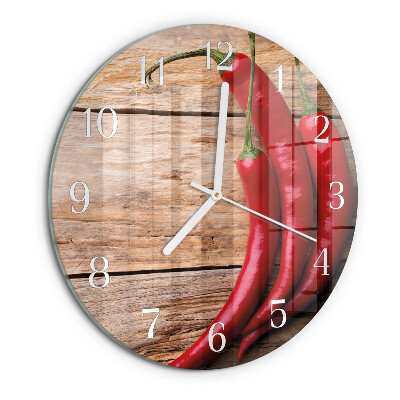 Orologio rotondo peperoncini