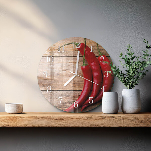 Orologio rotondo peperoncini