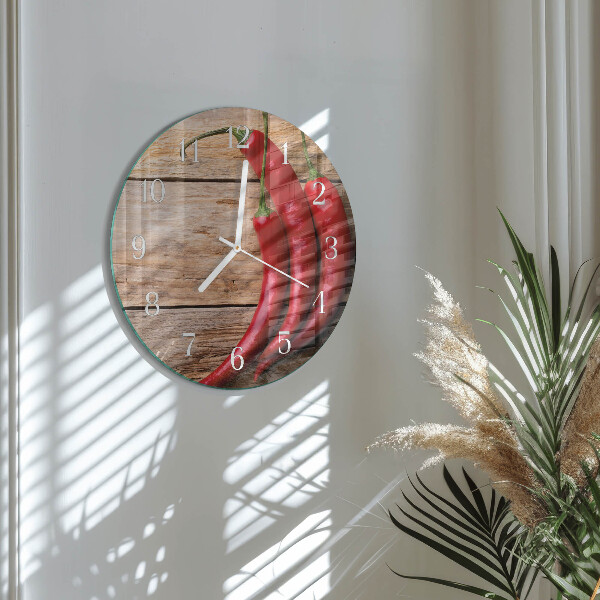 Orologio rotondo peperoncini