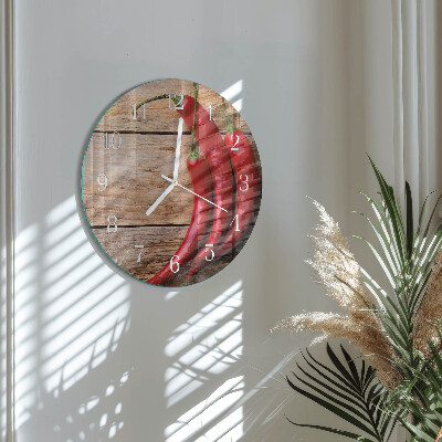 Orologio rotondo peperoncini