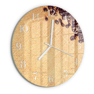 Orologio rotondo chicchi di caffè