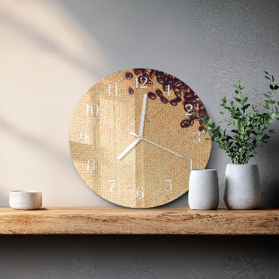 Orologio rotondo chicchi di caffè