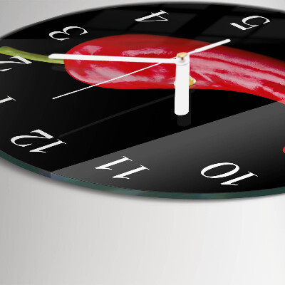 Orologio rotondo peperoncini