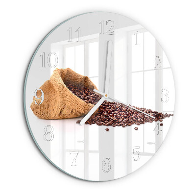 Orologio rotondo chicchi di caffè