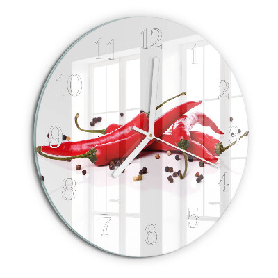Orologio rotondo peperoncini