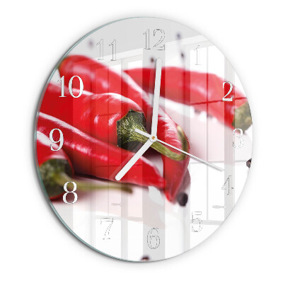 Orologio rotondo peperoncini