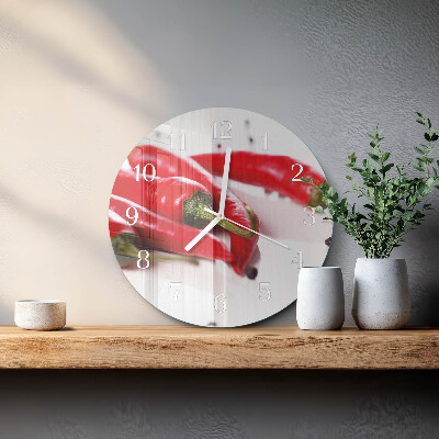 Orologio rotondo peperoncini